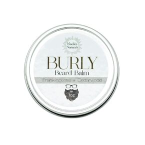 Burly Men's Beard Balm - All Natural Ingredients - Frankincense + Cedarwood + Rosemary Essential Oils - Non-Greasy - Moisturizing