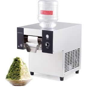 Kolice Commercial Automatic Electric Ice Crush Machine, 198 lbs/day Snow Cone Shaver, Snowflake Ice Machine, Air Cooling for Home, Food Truck, Restaurant, Milktea Shops,etc