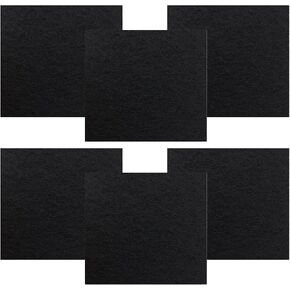 6 Packs Activated Charcoal Cat Litter Box Replacment Filter Pad For Hooded Cat Litter Boxes and Pans Carbon Odor Filters