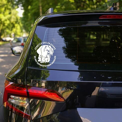 Service Dog On Board Do Not Separate From Handler Labrador Car Decal Sticker 5x4 in Kuwait