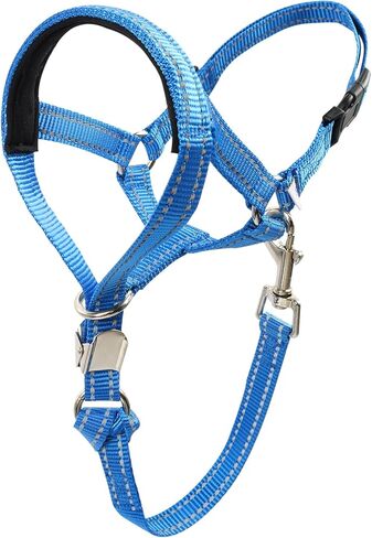 مقود أنف الكلاب غير قابل للسحب، رسن الرأس للكلاب المتوسطة والكبيرة (أزرق، M) in Kuwait