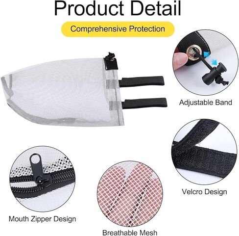 قطعتان من قناع الهواء للكلاب، شبكة حماية ذيل الثعلب مع سحاب للفم، واقي للكلب لمنع المشي لمسافات طويلة والتخييم في الهواء الطلق (رمادي، متوسط) in Kuwait