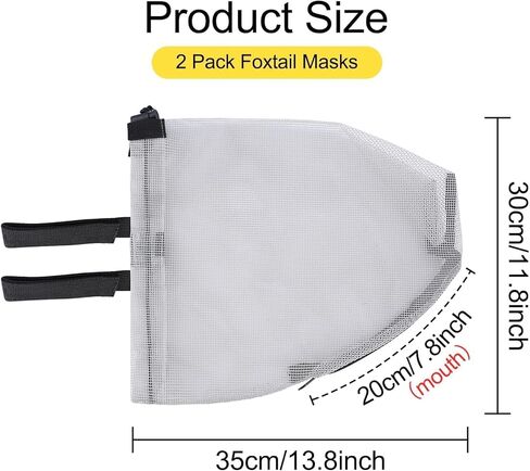 قطعتان من قناع الهواء للكلاب، شبكة حماية ذيل الثعلب مع سحاب للفم، واقي للكلب لمنع المشي لمسافات طويلة والتخييم في الهواء الطلق (رمادي، متوسط) in Kuwait