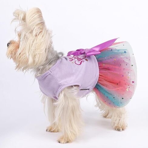 Dog Birthday Outfit Clothes for Small Medium Dogs, Print Colorful Polka Dot Mesh Dresses Girl Dog Clothes, Summer Tutu Princess Pet Puppy Clothing Doggie Outfits Cat Apparel, Large, Pink in Saudi Arabia