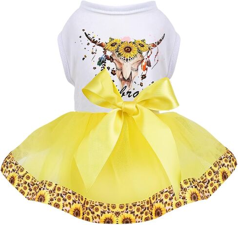 Dog Birthday Outfit Clothes for Small Medium Dogs, Print Colorful Polka Dot Mesh Dresses Girl Dog Clothes, Summer Tutu Princess Pet Puppy Clothing Doggie Outfits Cat Apparel, Large, Pink in Saudi Arabia