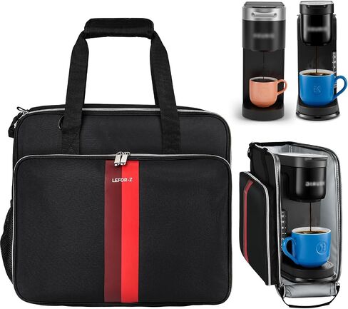 LEFOR·Z Coffee Maker Travel Bag Compatible with Keurig K-Mini/K-Mini Plus/Mate Plus,Single Serve Coffee Brewer Carrying Case with Multiple Pockets for K-Cup Pods & Accessories(Bag Only) in Kuwait