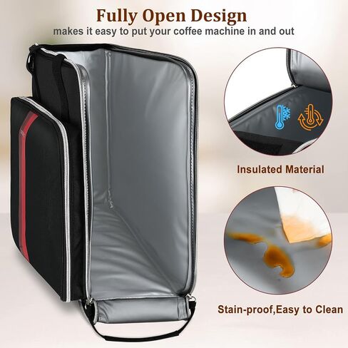 LEFOR·Z Coffee Maker Travel Bag Compatible with Keurig K-Mini/K-Mini Plus/Mate Plus,Single Serve Coffee Brewer Carrying Case with Multiple Pockets for K-Cup Pods & Accessories(Bag Only) in Kuwait