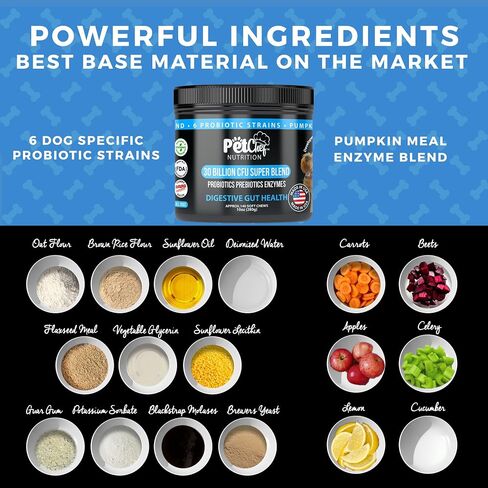 Pet Chef Probiotic Chews for Dogs-Digestive Health Support, Stops Yeast Infections, Relief for Itchy Dog Skin & Ears, Probiotics & Enzymes for Dog Gut Health - Natural Vitamins & Dog Supplements in Saudi Arabia