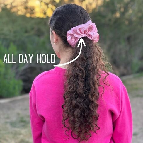 Oversized Unbreakable Sparkle Hair Scrunchies for Women and Girls, Large Glitter Hair Ponytail Holders, Kids Glitter Hair Tie (Black) in Saudi Arabia
