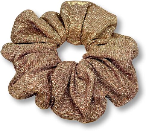 Oversized Unbreakable Sparkle Hair Scrunchies for Women and Girls, Large Glitter Hair Ponytail Holders, Kids Glitter Hair Tie (Black) in Saudi Arabia