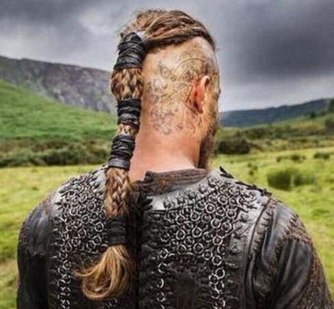 Leather Hair Wrap, Ponytail Wrap, Ponytail Holder, Hair Tie, Men's Viking Hair Wrap Warrior Style (Large, Black) in Saudi Arabia