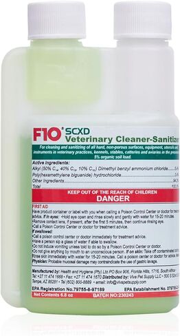 F10 SCXD Concentrated Veterinary Disinfectant & Cleaner With Soap For Kennels, Litter Box, Cage, Terrariums, Habitats, Vet Practices - 200 ml (6.8oz) in Saudi Arabia