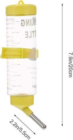 Mipcase 2pcs زجاجة ماء خنزير غينيا لا بالتنقيط الأرانب زجاجة ماء معلقة زجاجة ماء الهامستر لقفص تغذية المياه التلقائي للحيوانات الصغيرة in Saudi Arabia