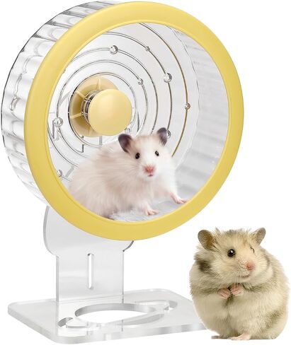 Silent Hamster Wheel Exercise Running Toys Quiet Spinner with Adjustable Stand for Hamsters Gerbils Mice Or Other Small Animals 7.28" in Saudi Arabia