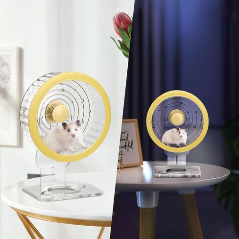 Silent Hamster Wheel Exercise Running Toys Quiet Spinner with Adjustable Stand for Hamsters Gerbils Mice Or Other Small Animals 7.28" in Saudi Arabia