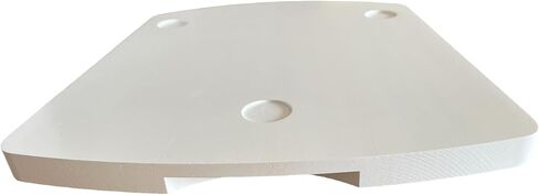 efo Wooden Thermomix Sliding Board - Stable Board Tailored to Thermomix TM5 & TM6 - Convenient Handles and Additional Pads to Facilitate Sliding - Premium Wood Thermomix Accessories (White) in Saudi Arabia