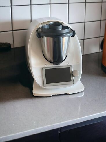efo Wooden Thermomix Sliding Board - Stable Board Tailored to Thermomix TM5 & TM6 - Convenient Handles and Additional Pads to Facilitate Sliding - Premium Wood Thermomix Accessories (White) in Saudi Arabia
