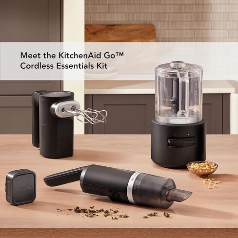 KitchenAid Go™ Cordless Bundle with Hand Mixer, Food Chopper and Kitchen Vacuum - battery included, KBUR131BM in Saudi Arabia