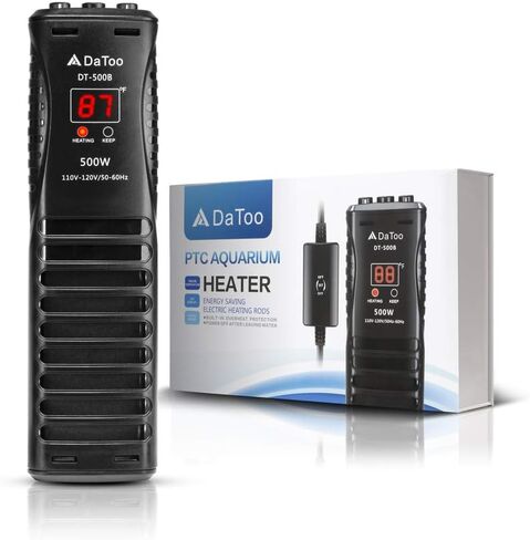 DaToo 500W Aquarium Heater PTC Fast Heating Fish Tank Heater 500 Watt غاطس مع وحدة تحكم في درجة الحرارة الرقمية LED لمدة 60 إلى 120 جالون، ضمان لمدة سنة واحدة in Kuwait
