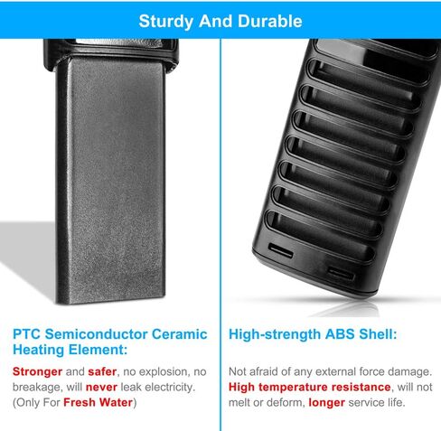 DaToo 500W Aquarium Heater PTC Fast Heating Fish Tank Heater 500 Watt غاطس مع وحدة تحكم في درجة الحرارة الرقمية LED لمدة 60 إلى 120 جالون، ضمان لمدة سنة واحدة in Kuwait