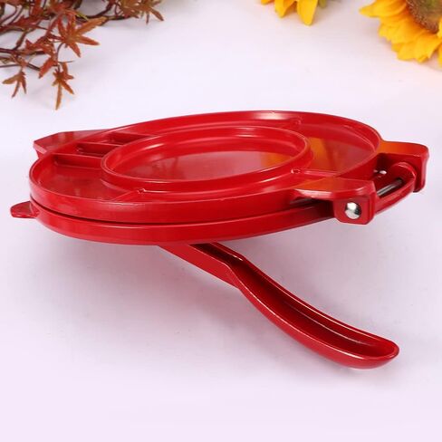 جهاز ضغط التورتيلا مقاس 8 بوصة، صانع خبز التورتيلا، أداة خبز الذرة والدقيق، صانع التورتيلا عالي التحمل من سبائك الألومنيوم، صانع ضغط التورتيلا القابل للطي (أحمر) in Kuwait