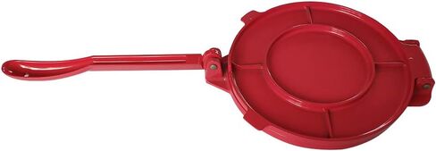 جهاز ضغط التورتيلا مقاس 8 بوصة، صانع خبز التورتيلا، أداة خبز الذرة والدقيق، صانع التورتيلا عالي التحمل من سبائك الألومنيوم، صانع ضغط التورتيلا القابل للطي (أحمر) in Kuwait