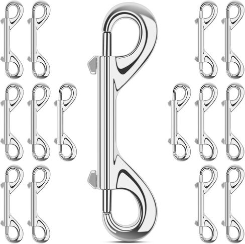 ERKOON 15 Pack Double Ended Bolt Snap Hooks Extra Large 4.7inch Zinc Alloy Mental Clips Heavy-Duty Trigger Snaps for Horse Tack Water Bucket Feed Bucket Dog Leash Horse Pet Sling, 220LBS Load Capacity in Kuwait