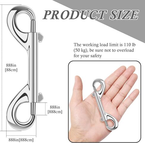 ERKOON 15 Pack Double Ended Bolt Snap Hooks Extra Large 4.7inch Zinc Alloy Mental Clips Heavy-Duty Trigger Snaps for Horse Tack Water Bucket Feed Bucket Dog Leash Horse Pet Sling, 220LBS Load Capacity in Kuwait