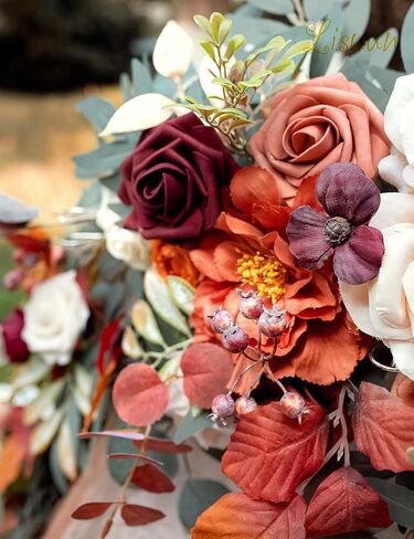 9FT Wedding Arch Flower Garland, Handmade Wedding Table Decorations,Head Table Floral Decor for Fall Wedding Wedding Ceremony in Saudi Arabia