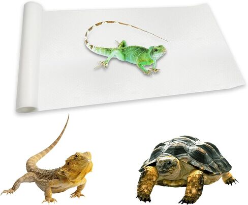 Hamiledyi Large Reptile Carpet Reptile Mat Terrarium Liner Bedding Substrate Mat Leopard Gecko Substrate Bearded Dragon Tank Flooring for Bearded Dragon,Gecko,Lizard,Tortoise (17.5"X 78.7" Black) in Saudi Arabia