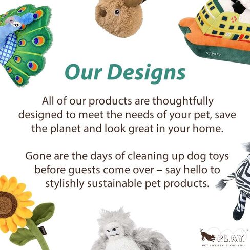 P.L.A.Y. Cute Plush Dog Toys - Canine Commute, Travel Themed Durable Squeaker Chew Toy, Great for Puppies & Small, Medium, Large Dog Breeds - Machine Washable, Recycled Materials (Lickety-Split Bus) in Saudi Arabia