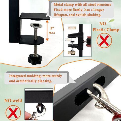 ذراع العناية بالكلاب مع مشبك، ذراع طاولة العناية بالكلاب بطول 91.44 سم، ارتفاع قابل للتعديل، حاملان بدون الجلوس، تصميم من ثلاثة أقسام مناسب للكلاب والقطط المتوسطة والصغيرة in Kuwait