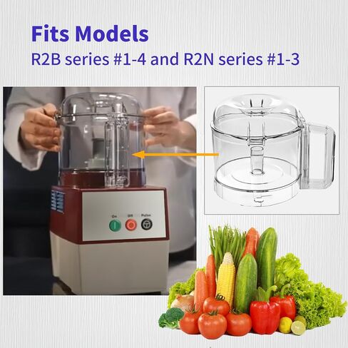 106458S 112203 طقم وعاء شفاف، 3 كوارت متوافق مع معالج الطعام Robot Coupe R2 in Kuwait