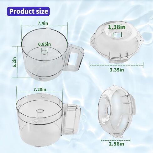 106458S 112203 طقم وعاء شفاف، 3 كوارت متوافق مع معالج الطعام Robot Coupe R2 in Kuwait