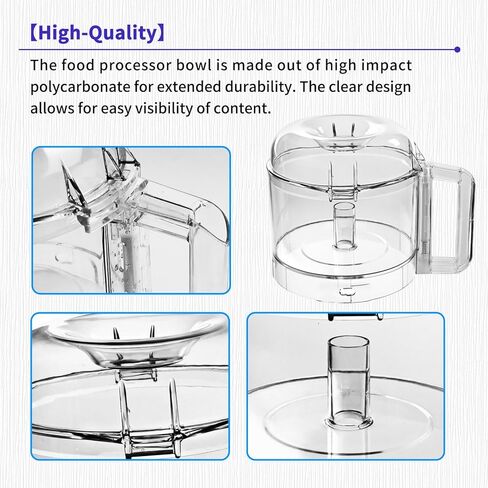 106458S 112203 طقم وعاء شفاف، 3 كوارت متوافق مع معالج الطعام Robot Coupe R2 in Kuwait