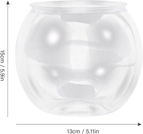 SOLUSTRE Fish Bowl Fish Tank Transparent Round Fish Tank Goldfish Bowl for Home Office Betta Fish Goldfish in Saudi Arabia