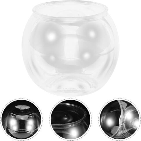 SOLUSTRE Fish Bowl Fish Tank Transparent Round Fish Tank Goldfish Bowl for Home Office Betta Fish Goldfish in Saudi Arabia