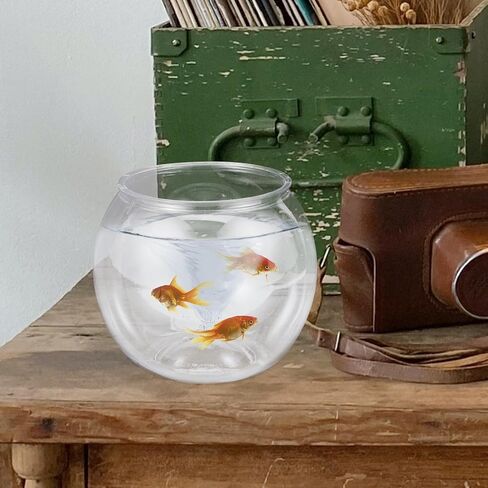SOLUSTRE Fish Bowl Fish Tank Transparent Round Fish Tank Goldfish Bowl for Home Office Betta Fish Goldfish in Saudi Arabia
