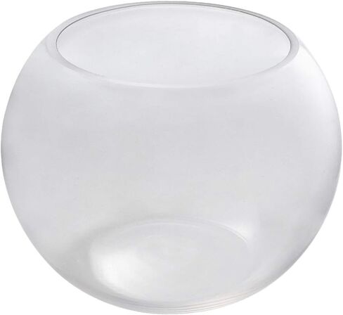 POPETPOP Globe Fish Bowl Glass Bowl Goldfish Tank 2 Gallon Fish Tank Fish Bowl Mini Vase Betta Fish Tank Fish Bowls for Betta Fish Clear for Flowers Green Dill Container in Saudi Arabia