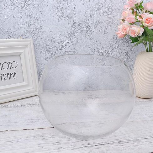 POPETPOP Globe Fish Bowl Glass Bowl Goldfish Tank 2 Gallon Fish Tank Fish Bowl Mini Vase Betta Fish Tank Fish Bowls for Betta Fish Clear for Flowers Green Dill Container in Saudi Arabia