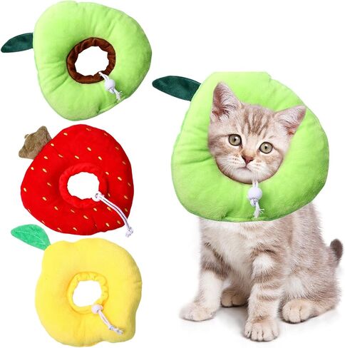 Avaner Cat Rabbit Recovery Collars: 3 Pcs Small Pet After Surgery Protective Cone Collars for Rabbit, Guinea Pig, Kitten in Kuwait