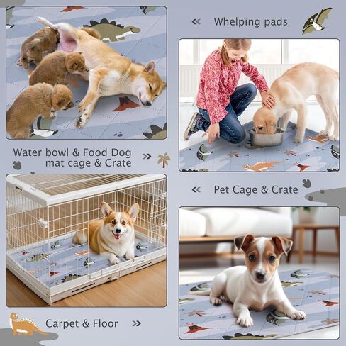 BVAGSS Washable Pee Pads for Dogs, 2 Pack Reusable Leakproof Puppy Wee Wee Pads, Non-Slip Waterproof Pet Training Pads, Super Absorbent Whelping Pads XH081 (Green Lemon,24''x18'') in Saudi Arabia