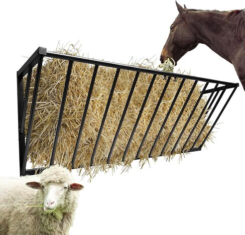 Hay Feeder 63 Inch, Hay Rack Carbon Steel 48 Gallon, Goat Hay Feeder Wall-mounted, Horse Feeder in Kuwait