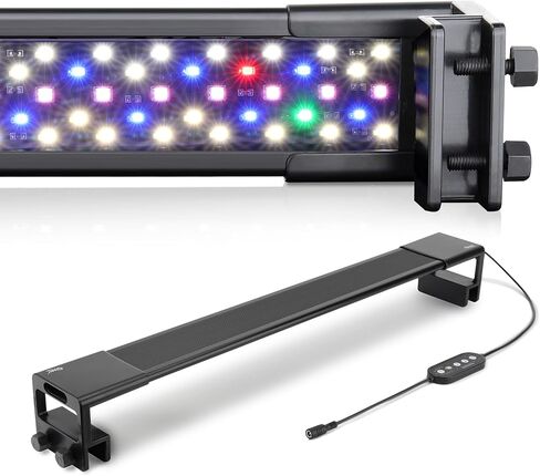 hygger 10W LED Aquarium Light for Plants, Full Spectrum Fish Tank Light with Timer Auto On/Off, 24/7 Lighting with Multi-Color, Adjustable Brightness, External Controller, for Freshwater(7"-12") in Saudi Arabia
