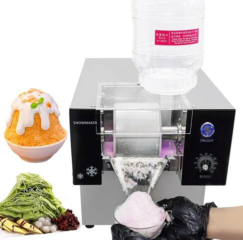 176LBS/Day Commercial Snowflake Ice Machine, Snowflake ice Maker, Electric Countertop Snowflake Ice Shaver for Restaurant Supermarket Cafe 110V, Silver in Saudi Arabia
