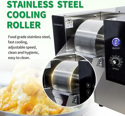 176LBS/Day Commercial Snowflake Ice Machine, Snowflake ice Maker, Electric Countertop Snowflake Ice Shaver for Restaurant Supermarket Cafe 110V, Silver in Saudi Arabia