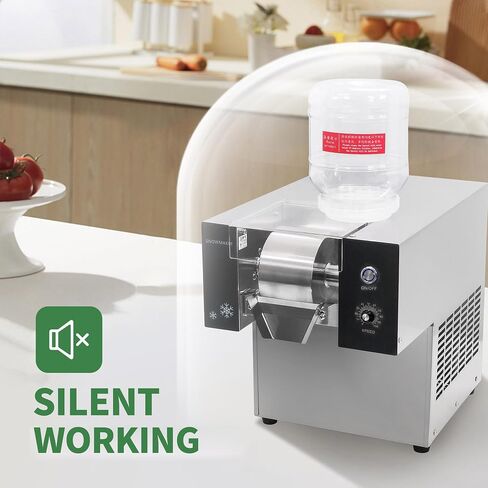 176LBS/Day Commercial Snowflake Ice Machine, Snowflake ice Maker, Electric Countertop Snowflake Ice Shaver for Restaurant Supermarket Cafe 110V, Silver in Saudi Arabia