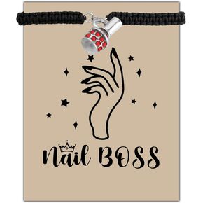 CHOORO Nail Technician Gift Nail Tech Jewelry Nail Boss Adjustable Bracelet Nail Artist Gift Inspired Gift for Manicurist