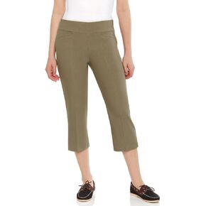 Leveret Women's Pants Pull on Comfort Fit Dress Capri Pants (Size 4-18)