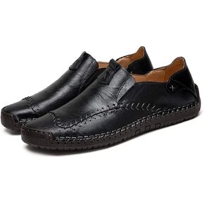 Men's Casual Leather Loafers Driving Walking Shoes Slip-on Formal Oxford Penny Classic Moccasins Hand Stitched